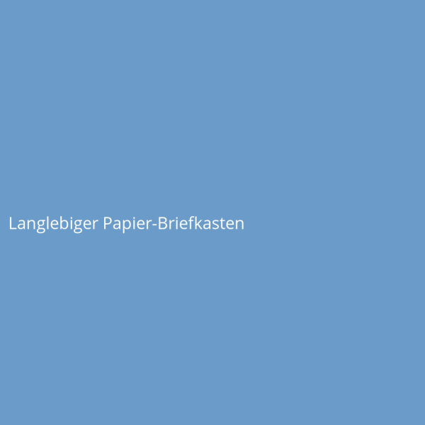 Langlebiger Papier-Briefkasten